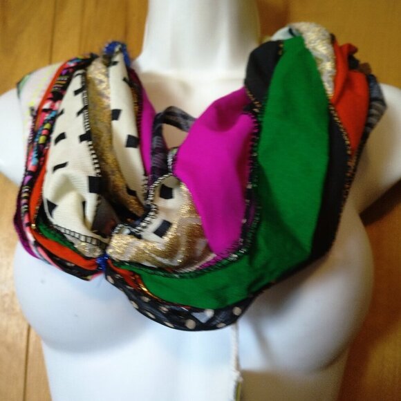 Grishti Neck Wrap Women's One Size Multicolored Vibrant Scarf Wrap New - Picture 1 of 6
